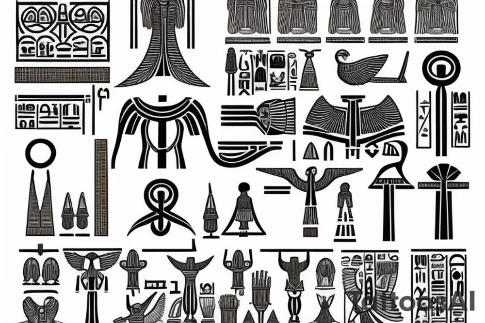 Ankh Egyptian cross tattoo idea