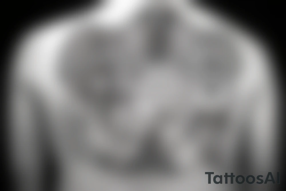 Pyramid of Egypt with pharoah sitting on a his throne spitting fire tattoo idea