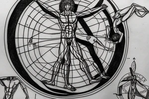vitruvian man , fibbonaci tattoo idea