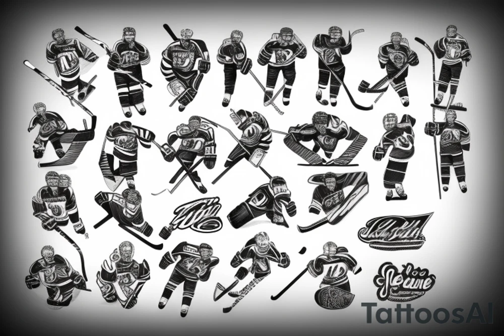 ice hockey tattoo idea
