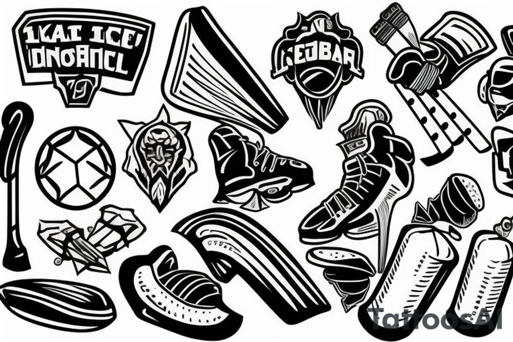ice hockey tattoo idea