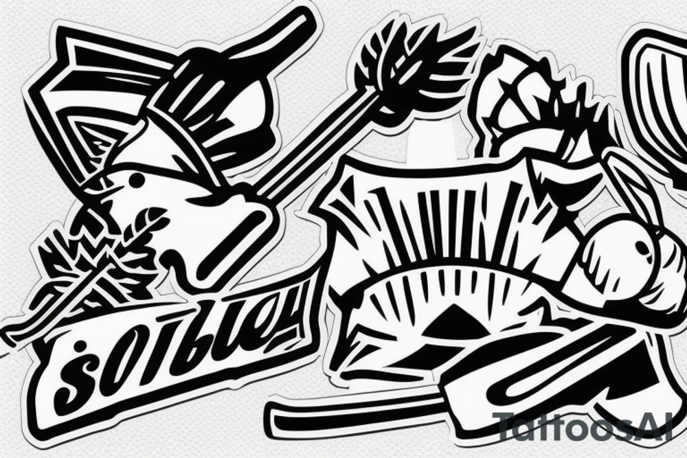 ice hockey tattoo idea