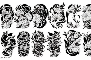 Japanese style sleeve tattoo idea