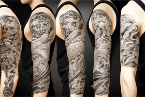 Japanese style sleeve tattoo idea