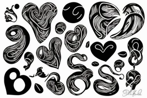 Heart morph tattoo idea