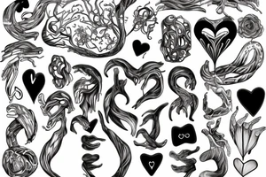 Heart morph tattoo idea