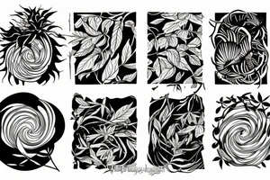 Plants morph tattoo idea