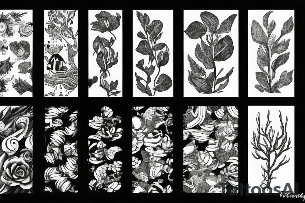 Plants morph tattoo idea