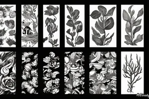 Plants morph tattoo idea