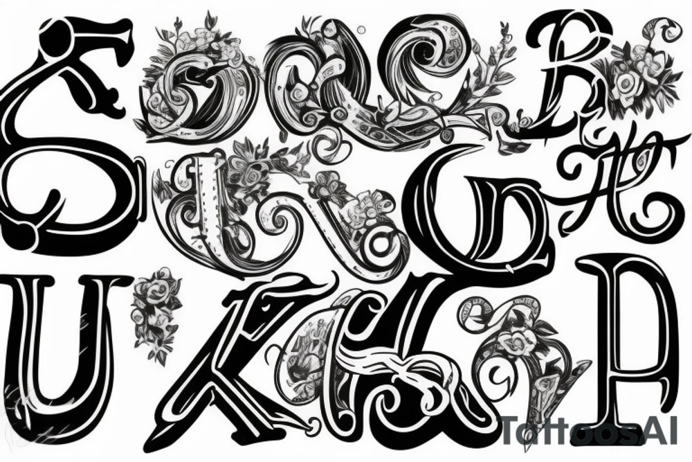 A D letters combine tattoo idea