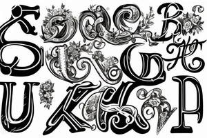 A D letters combine tattoo idea