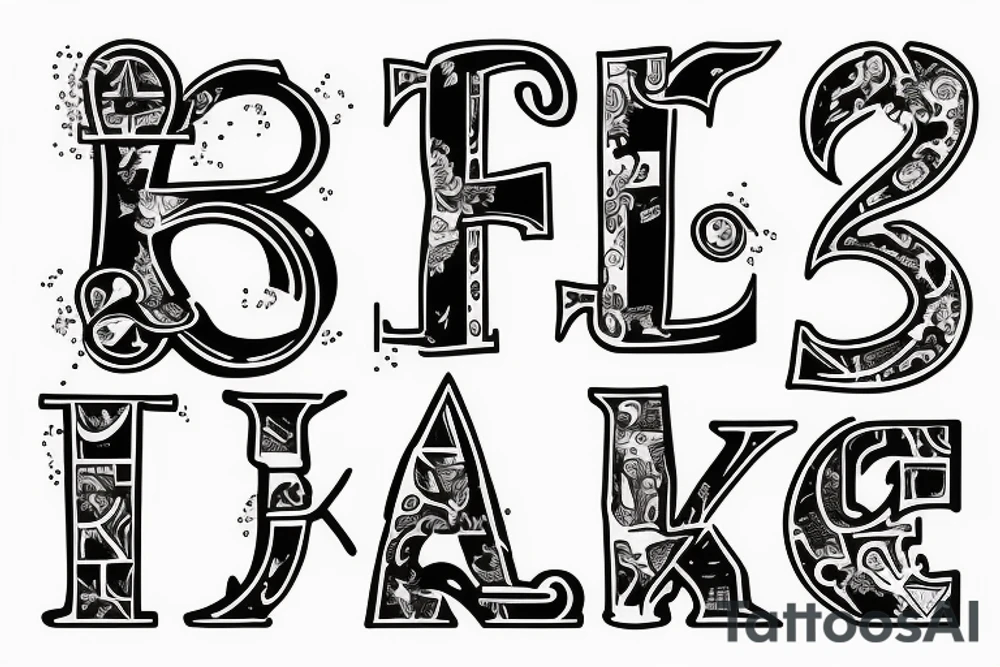 A D letters combine tattoo idea