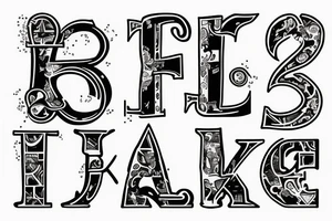 A D letters combine tattoo idea