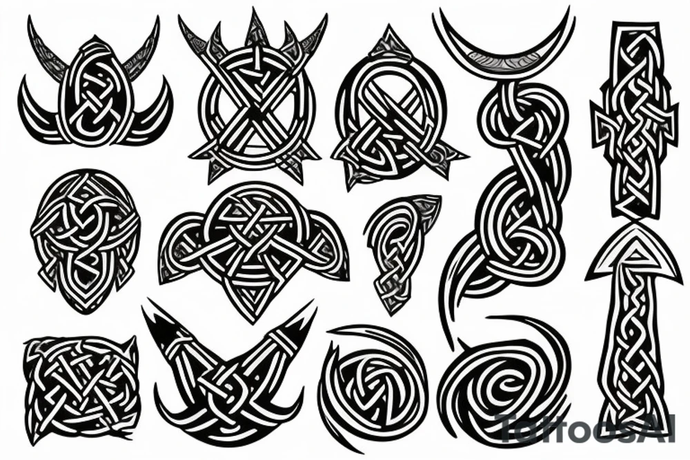 Meditating viking tattoo idea