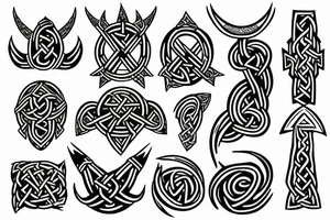 Meditating viking tattoo idea