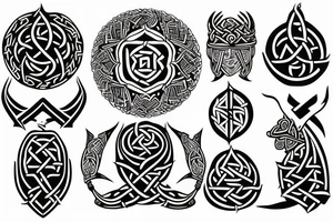 Meditating viking tattoo idea