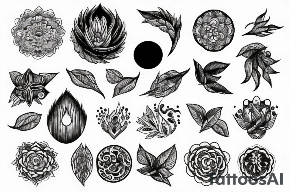 Nature meditation tattoo idea