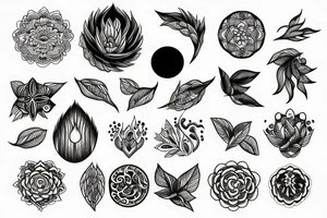 Nature meditation tattoo idea