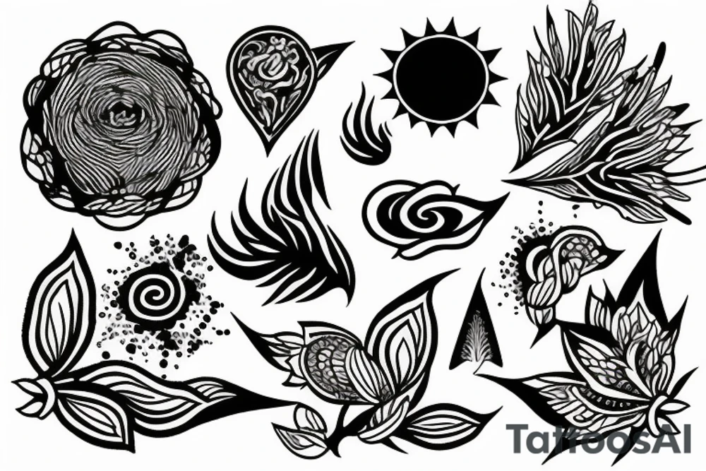 Nature meditation tattoo idea