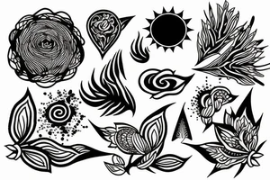 Nature meditation tattoo idea