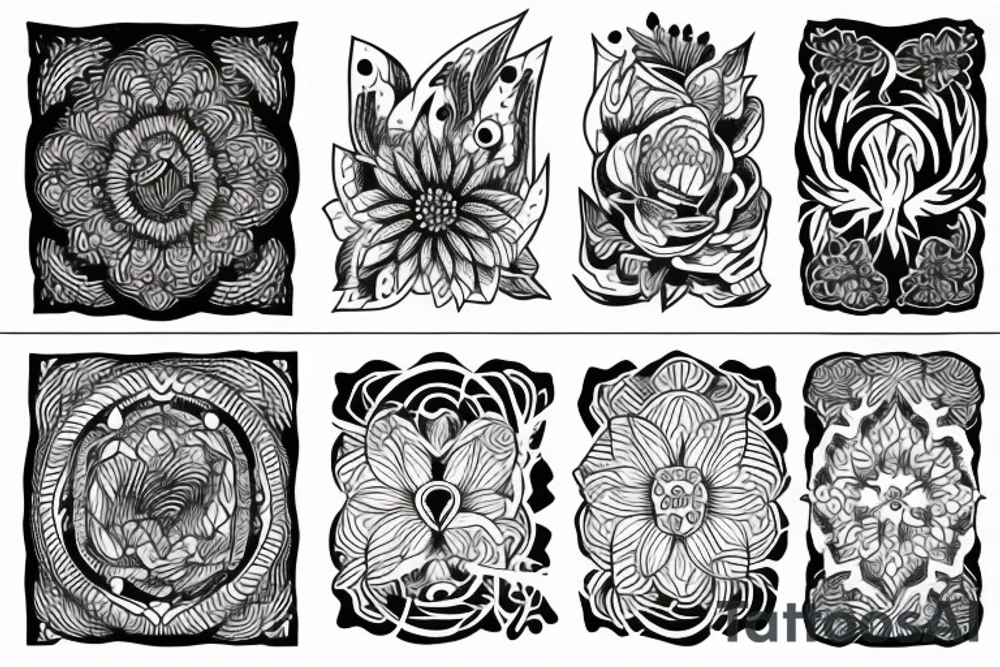 Nature meditation tattoo idea