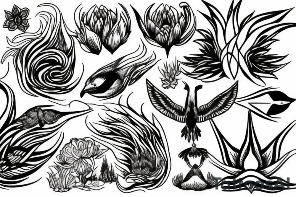 Nature meditation tattoo idea
