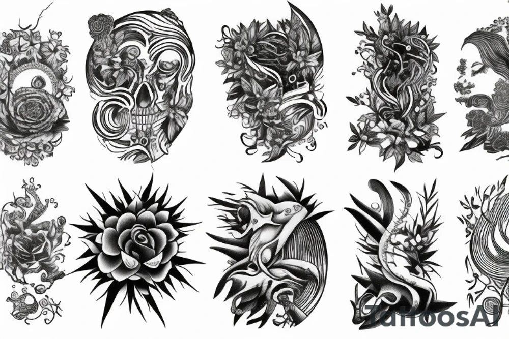 Nature meditation tattoo idea
