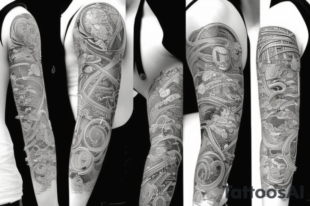 Samuraj z mieczem tattoo idea