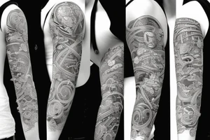 Samuraj z mieczem tattoo idea