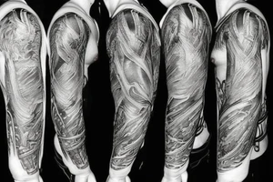 black and white realism greek zeus tattoo tattoo idea