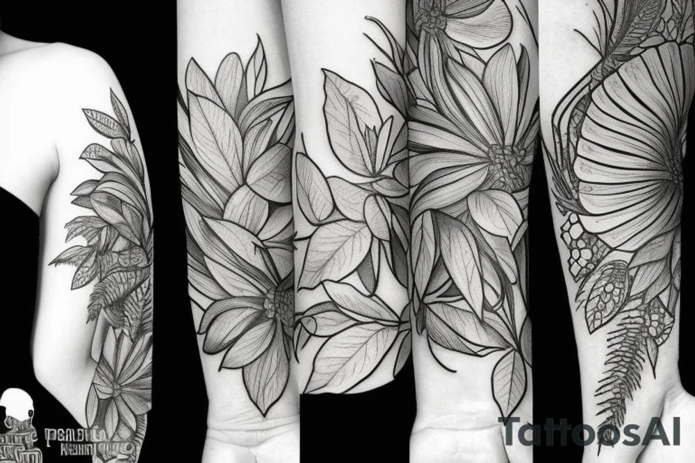 Plants tattoo idea