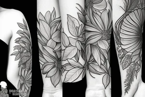 Plants tattoo idea