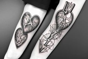 Anatomical heart tattoo idea