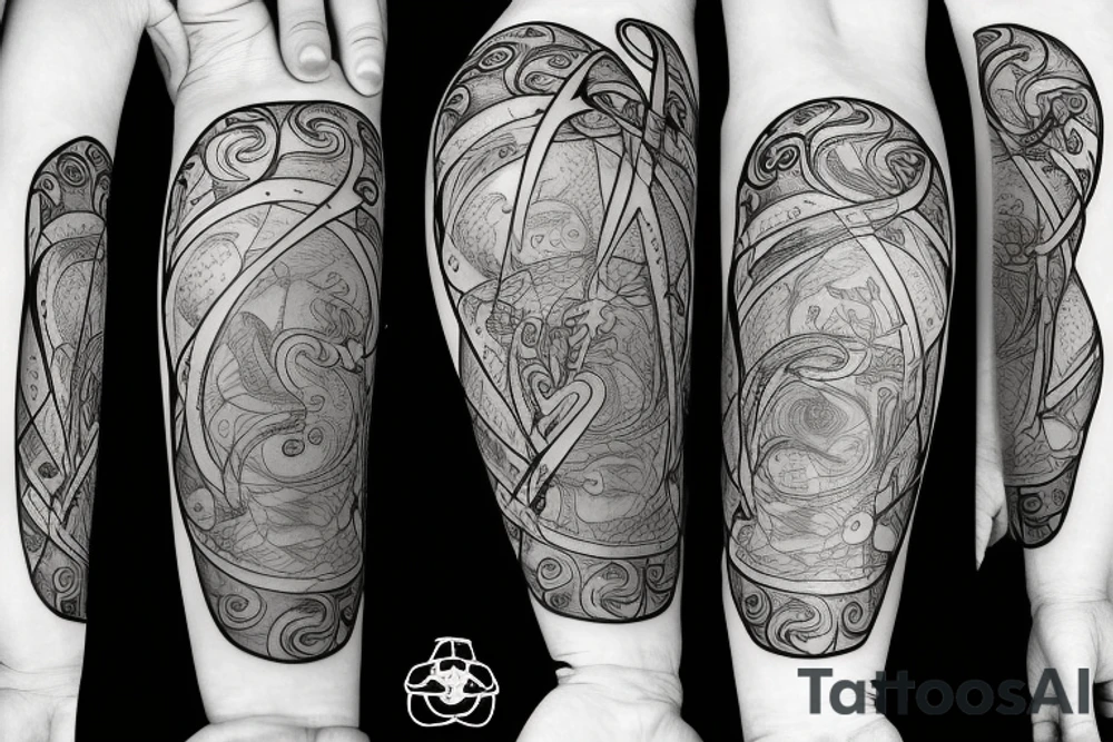 medical doctor caduceus hourglass warped spacetime tattoo idea
