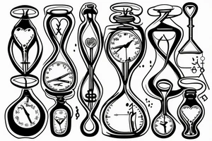 medical doctor caduceus hourglass tattoo idea