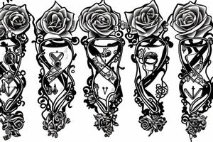medical doctor caduceus hourglass tattoo idea