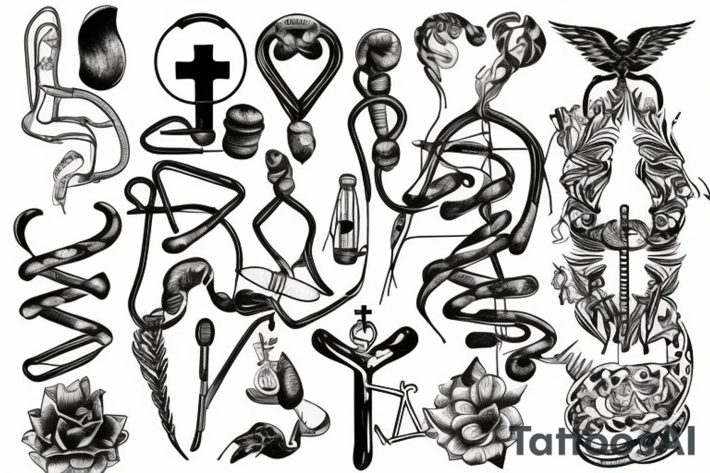 medical doctor caduceus tattoo idea