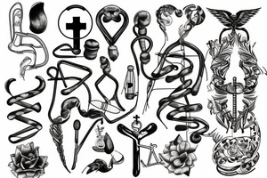 medical doctor caduceus tattoo idea