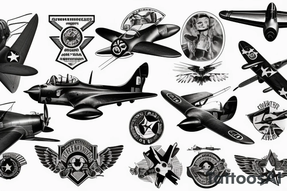 Ww2 fighter plane tattoo idea