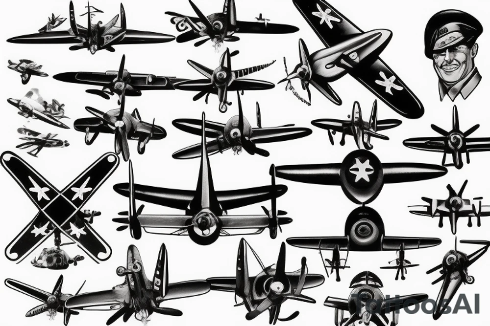Ww2 fighter plane tattoo idea
