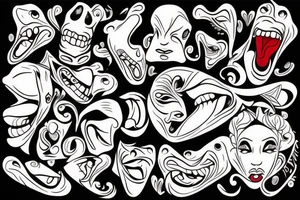 Tongue tattoo idea