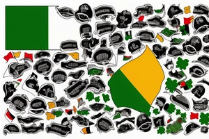Irish flag at half mast, "To Our Absent Members" tattoo idea