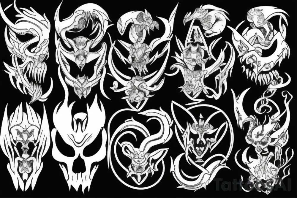 demon male tattoo idea