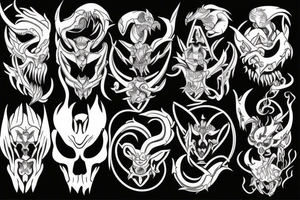 demon male tattoo idea