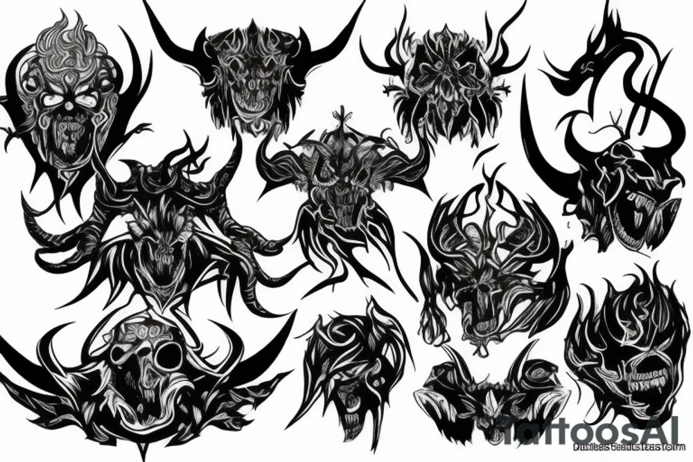 demon male tattoo idea