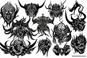 demon male tattoo idea