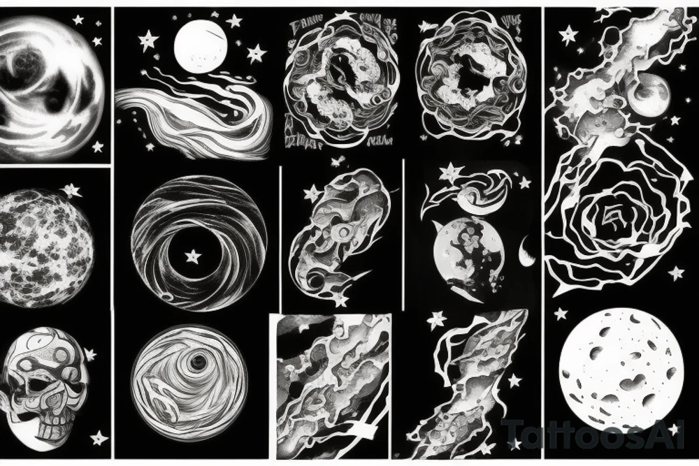 the whole universe from its beginning to the end tattoo idea