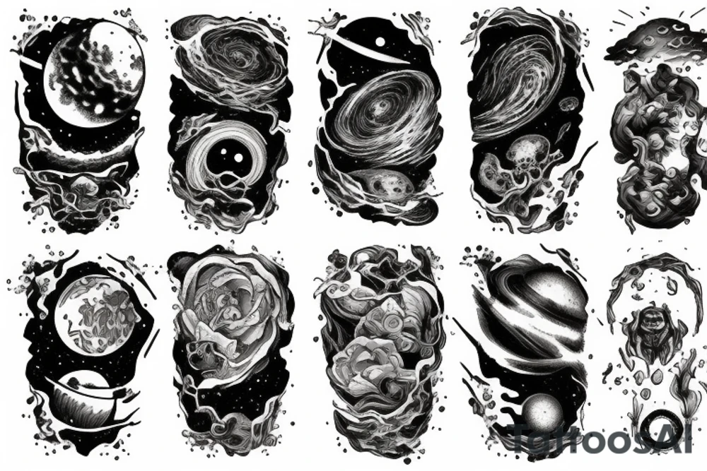 the whole universe from its beginning to the end tattoo idea