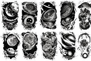 the whole universe from its beginning to the end tattoo idea