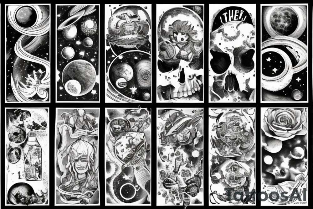 the whole universe from its beginning to the end tattoo idea